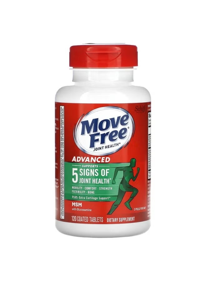 Move Free Advanced Joint Health with MSM & Glucosamine, 120 Coated Tablets - Image 1