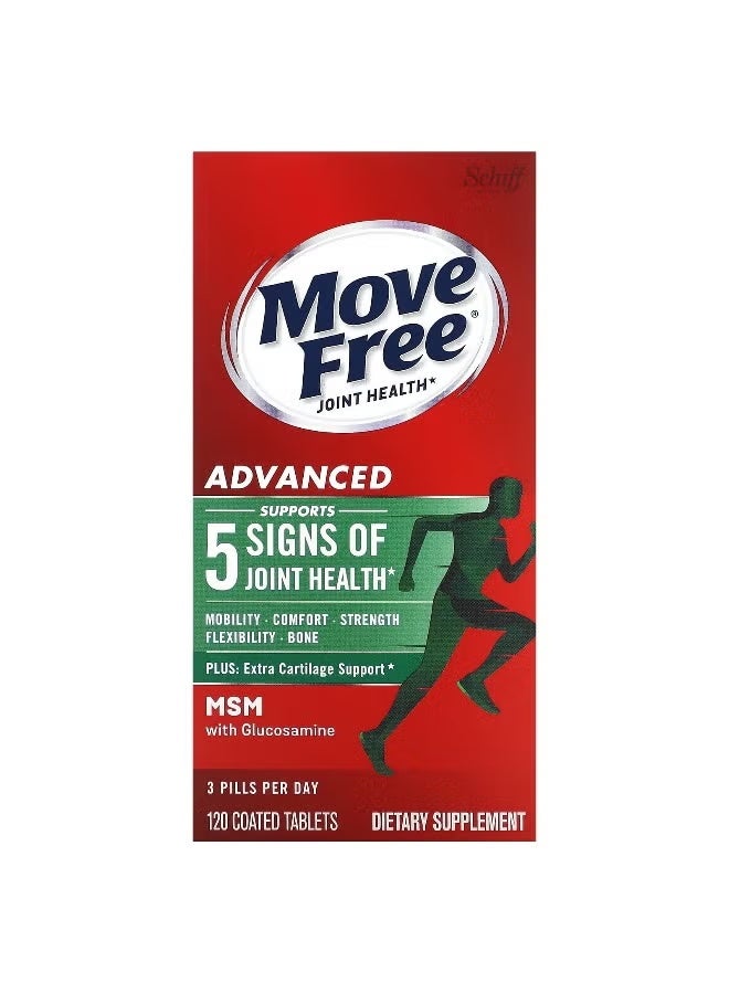 Move Free Advanced Joint Health with MSM & Glucosamine, 120 Coated Tablets - Image 2