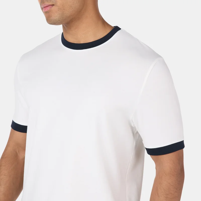 Sun And Sand Sports White Men's Ringer T-Shirt for Men | Best Price UAE