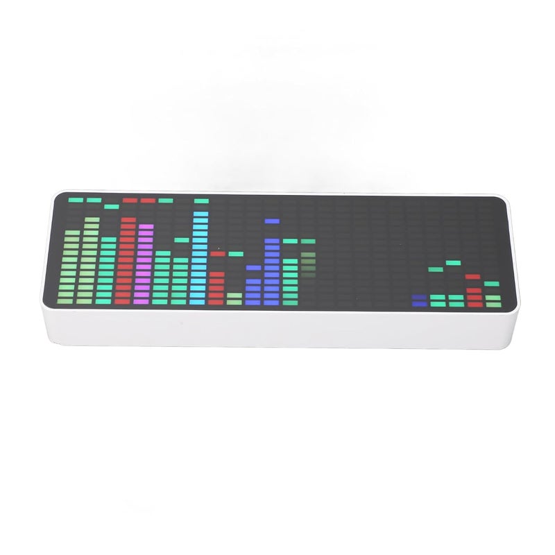 LED Music Spectrum Display with RGB Colorful 16x24 LED Array, 20 Dynamic Modes, 7 Color Options, Voice Sensor and Clock Function, USB Powered for Home Entertainment - Image 3