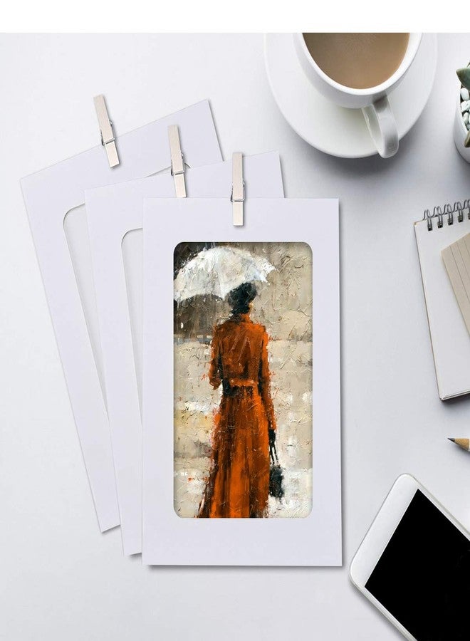 Prescent Paper Photo Frame 15 cm x 11.5 cm Craft Paper Picture Frames 30 PCS DIY Cardboard Photo Frames with Wood Clips and Jute Twine (30 PCS, White) - Image 3
