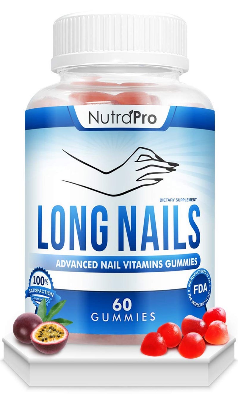 NutraPro Nail Growth Vitamins for Stronger Nail - No More Chipped Nails.Nail Strengthener and Growth Supplement Gummies â€“ Grow Strong Long Nails with Biotin and Collagen Gummies. - Image 1