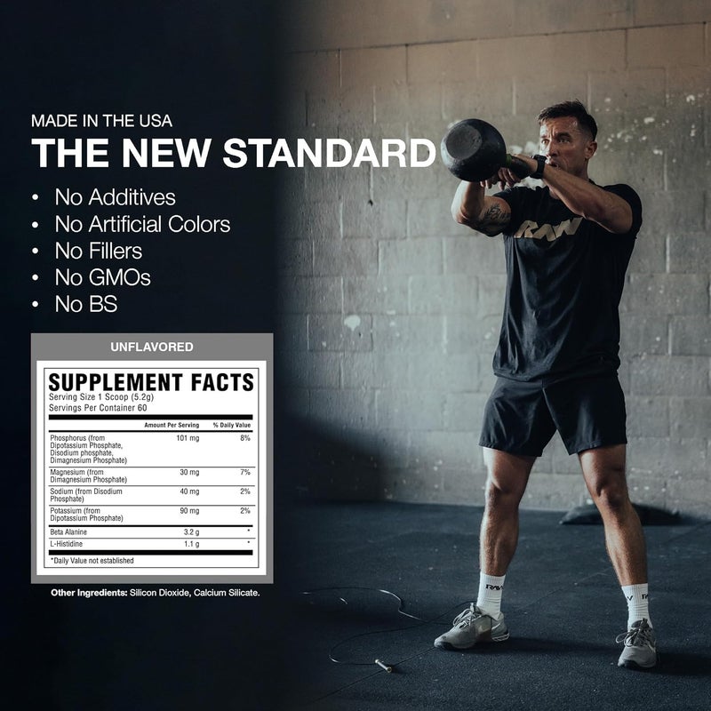 RAW Beta Alanine Powder Unflavored 60 Servings  PreWorkout Powder for Men  Women  Beta Alanine Supplement for Workout Endurance  Preworkout Beta Alanine Powder for Reduced Muscular Fatigue - Image 4