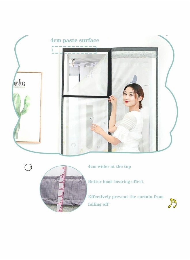 Generic - Magnetic Screen Door 36 Magnets with Heavy Duty Mesh Curtain Hands Free Door Curtains Tight Self Closing Magnetic Seal Mesh Screen Door with Magnets, - Image 1