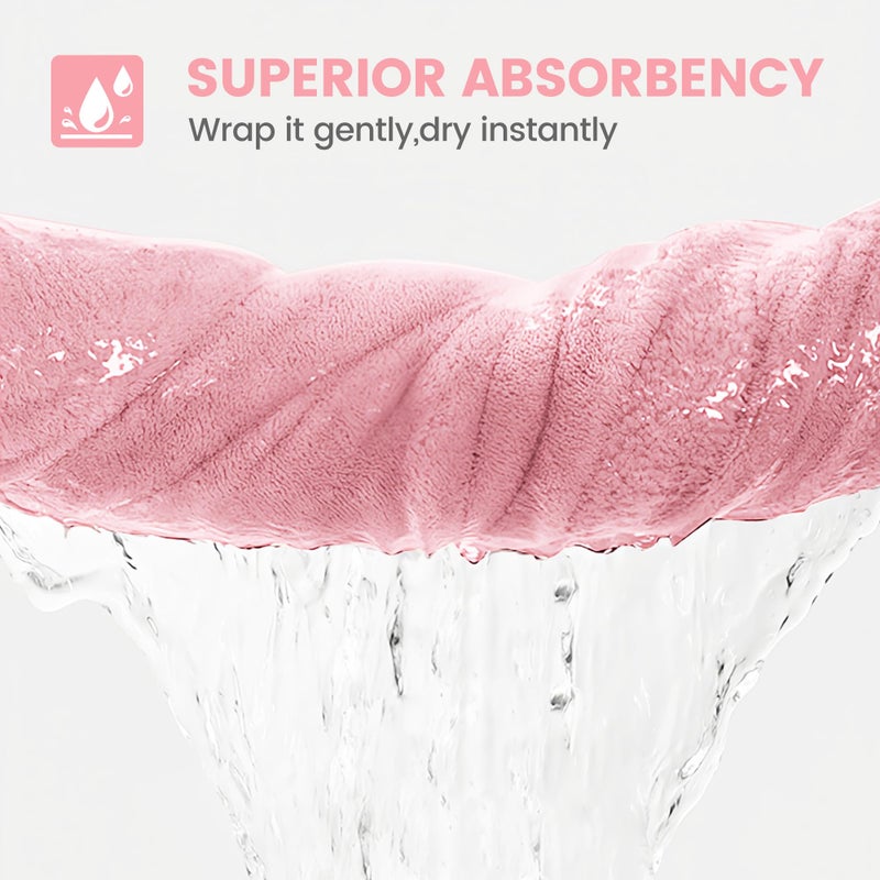 V.&GRIN Women Hooded Towel Robe - Super Absorbent Quick Dry for After Shower Spa, Soft Bathrobe with Bubble Texture(Light Pink,S/M) - Image 2