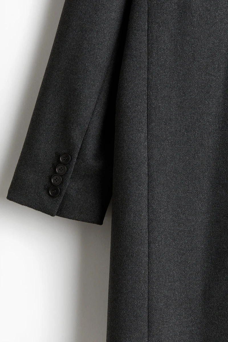 H&M Double-Breasted Wool-Blend Coat