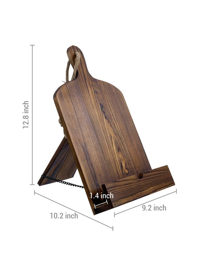 MyGift MyGift Cookbook Stand Recipe Book Holder with Brown Wood Cutting Board Design, Cookbook Holder for Countertop Display  - Image 5
