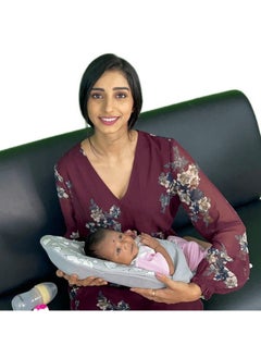 HOOPA 2 In 1 Feeding Pillow Grey ; Feeding Pad ; Infant Carrier ; Newborn Carrier ; Nursing Pad Reclined Carrier (Grey)  - Image 2
