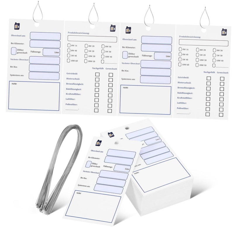 100 Pcs Vehicle Maintenance Reminder Tags Service History Labels For Car Tracking - Image 2