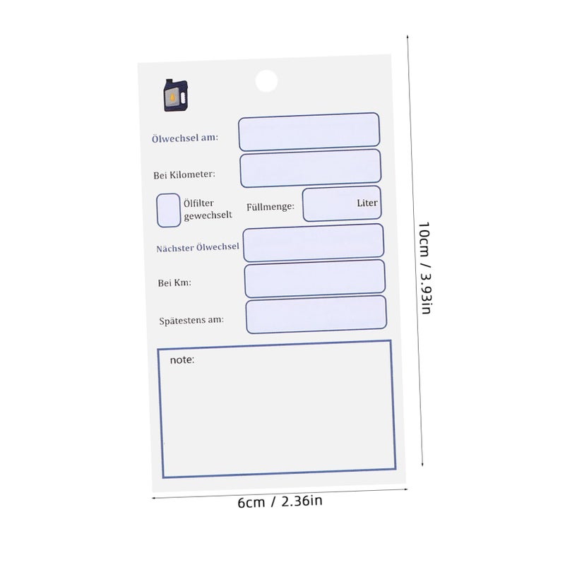 100 Pcs Vehicle Maintenance Reminder Tags Service History Labels For Car Tracking - Image 3