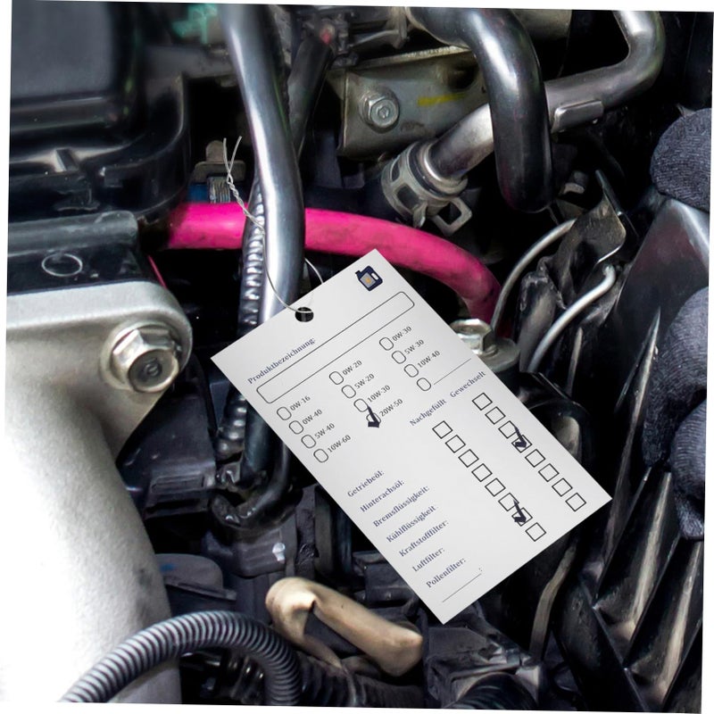 100 Pcs Vehicle Maintenance Reminder Tags Service History Labels For Car Tracking - Image 5