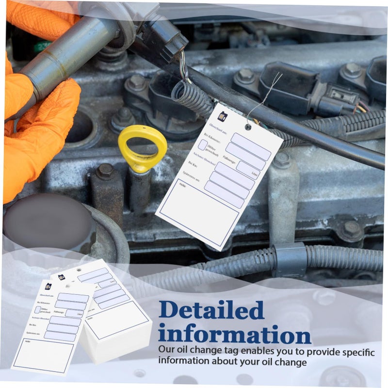 100 Pcs Vehicle Maintenance Reminder Tags Service History Labels For Car Tracking - Image 4