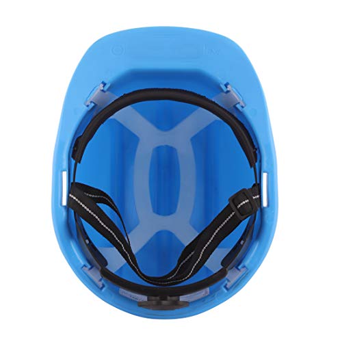 KARAM PN521 Safety Helmet for Men Construction Helmet | Ratchet Type Adjustment with Adjustable Chin Strap | Work Helmet with Side Slot for Attachment | is:2925:1984 Certified | Star Blue - Image 2
