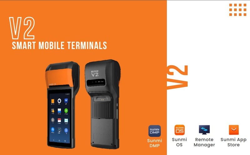 SUNMI V2 POS Terminal with Receipt Printer, Speaker, Camera and Barcode Scanner All in One Handheld PDA Printer, Android 7.1 System, Support 4G, WiFi and Bluetooth (Renewed) - Image 2
