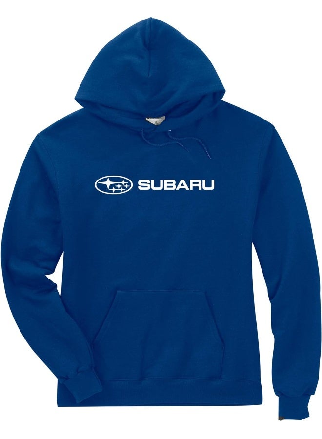 Subaru Subaru Genuine Logo Blue Basic Pullover Hoodie 