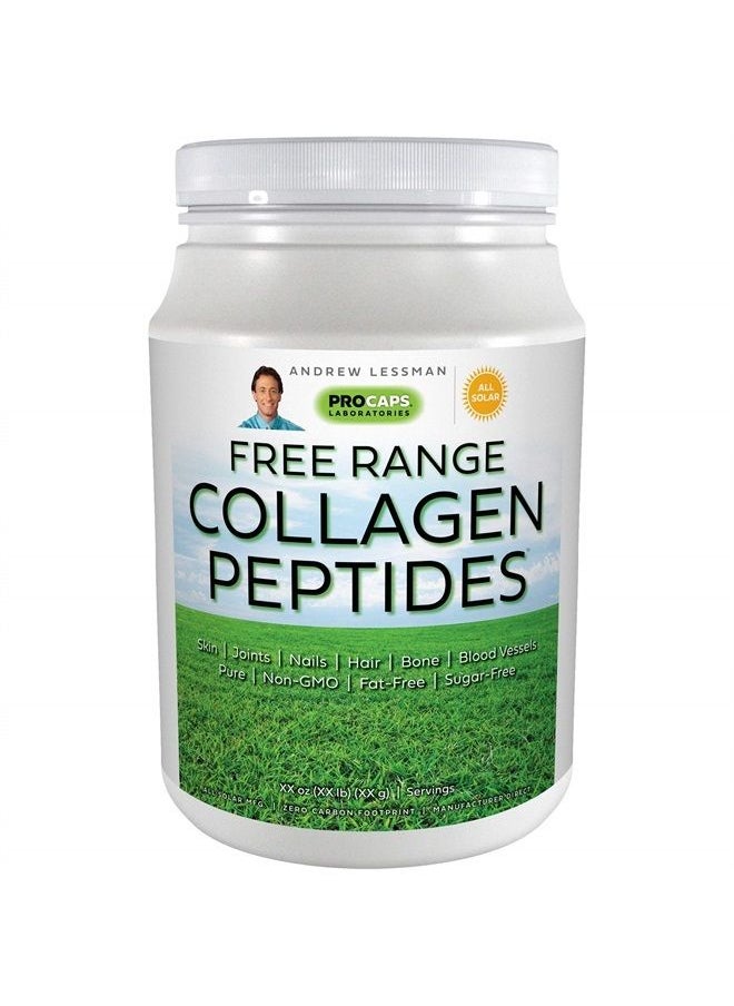 Andrew Lessman - Free Range Collagen Peptides Powder 60 Servings - Supports Smooth Soft Skin, Comfortable Joints. 100% Pure. Super Soluble. Unflavored. No Sugar. No Additives. - Image 1