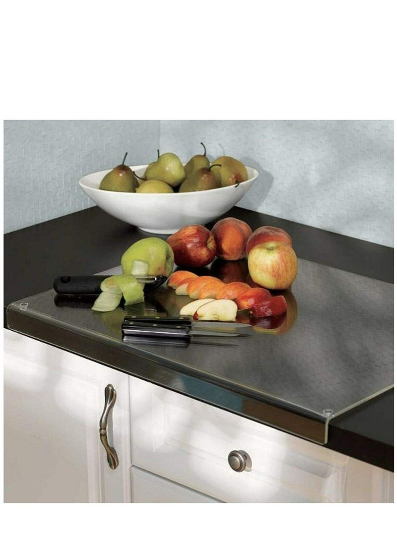 Captaintech Non Slip Clear Chopping Board for Kitchen 60 L x 45 W cm Acrylic Clear Chopping Board - Image 4