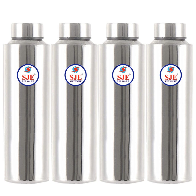 SJE WARE Sjeware Stainless Steel Water Bottle, Fridge Bottle Set of 4 pcs, Size: 1 Litre - Image 2