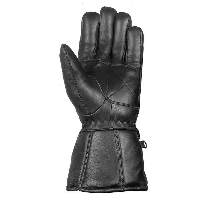 Jackets 4 Bikes Winter Motorcycle Gloves, Premium Biker Sheep Leather Thinsulate Warm Cold Weather Water Resistance Windproof Gauntlet for Men and Women Black M - Image 2