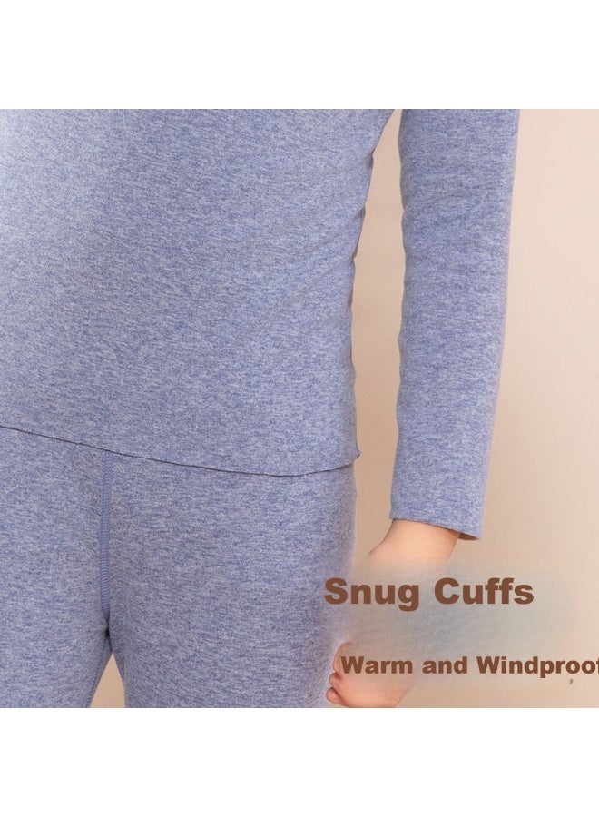 Fentengcare Silk Wool Children's Thermal Underwear Set Velvet Autumn Clothes Autumn Pants Warm Clothes Boys Autumn Winter Pajamas Yr - Image 4