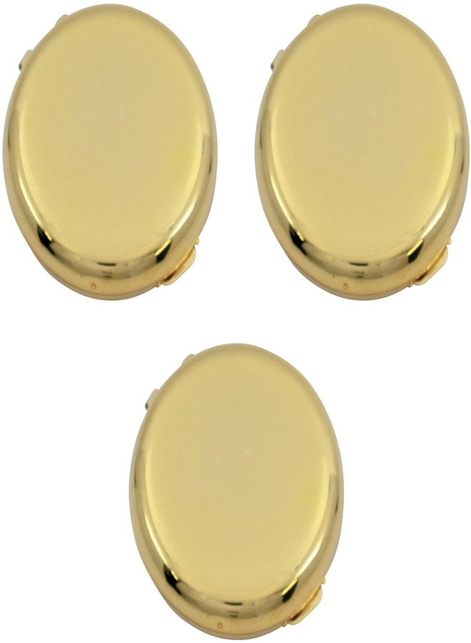 Stephanie Imports Set of 3 Double Sided Magnifying Compact Mirrors with Reflective Metal Finish (Gold, Round) - Image 2