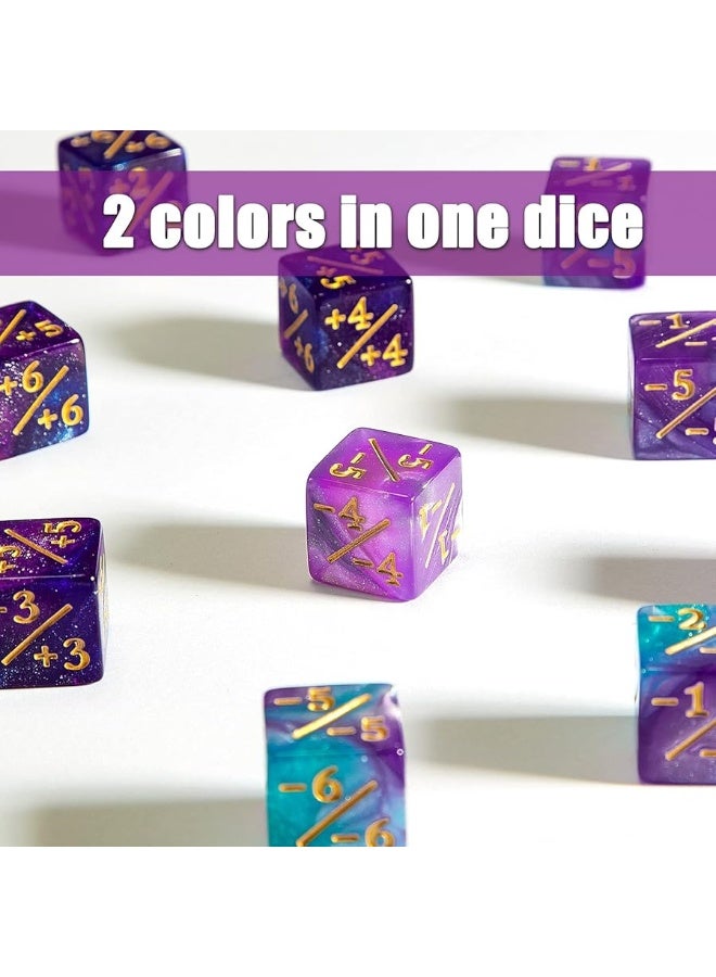 Sumind 48 Pieces MTG Dice Counters Token Dice Glitter D6 Dice Cube Loyalty Counter Dice Compatible with MTG, CCG, Card Gaming Accessory (Delicate Style) - Image 3