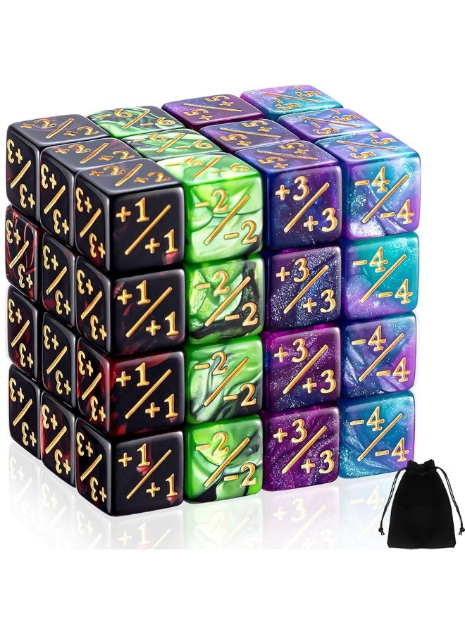Sumind 48 Pieces MTG Dice Counters Token Dice Glitter D6 Dice Cube Loyalty Counter Dice Compatible with MTG, CCG, Card Gaming Accessory (Delicate Style) - Image 5