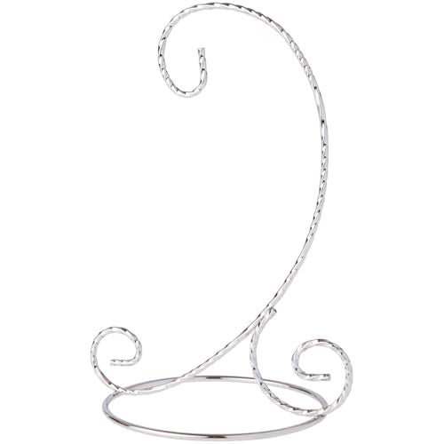 Bard's Twisted Silver Ornament Stand, Small, 7" H x 5.125" W x 5.125" D, Pack of 2 - Image 1