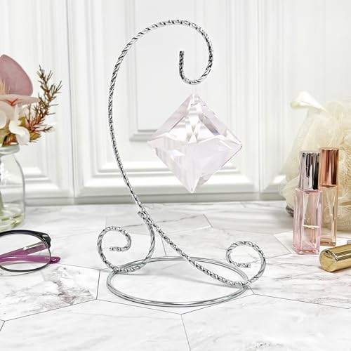 Bard's Twisted Silver Ornament Stand, Small, 7" H x 5.125" W x 5.125" D, Pack of 2 - Image 4