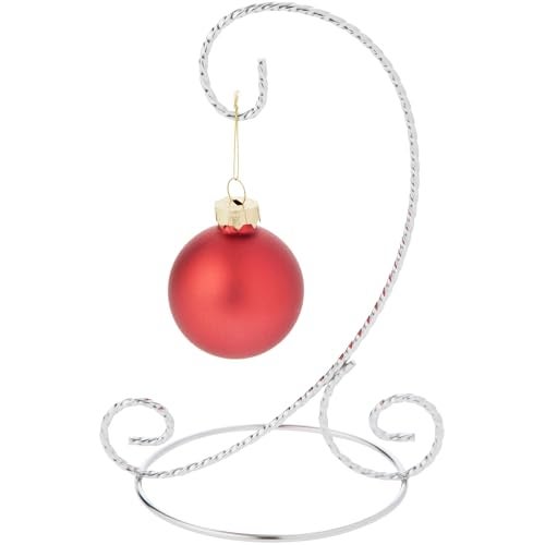 Bard's Twisted Silver Ornament Stand, Small, 7" H x 5.125" W x 5.125" D, Pack of 2 - Image 2