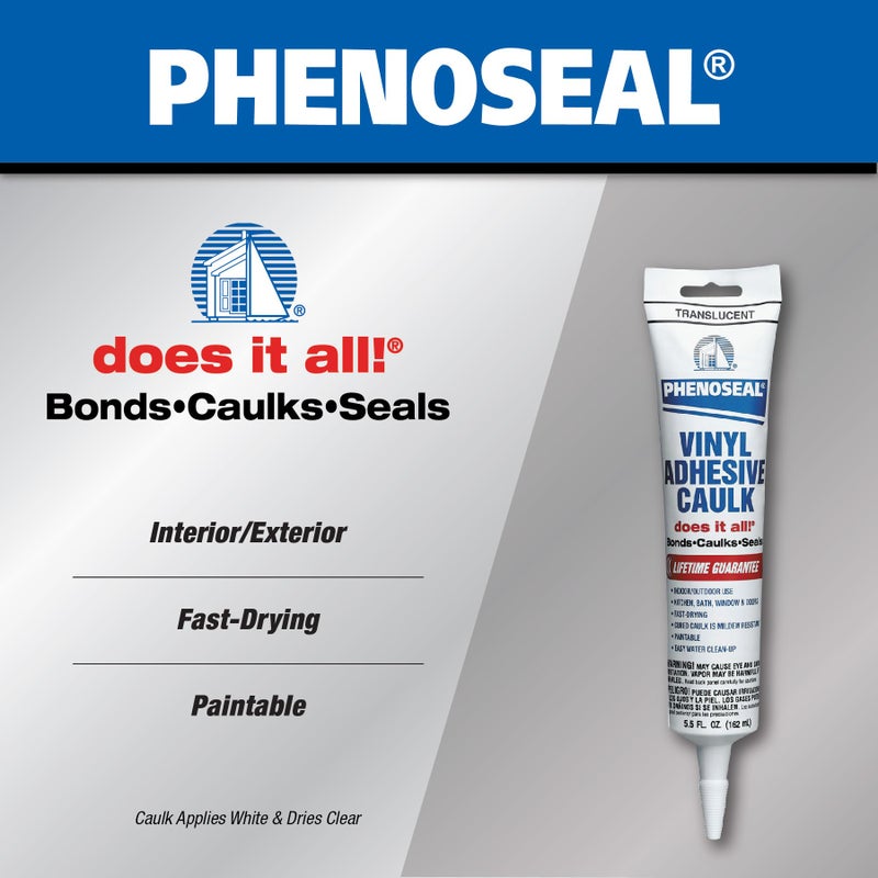Dap 01101 Translucent Phenoseal Vinyl Adhesive Caulk 5.5-Ounce - Image 2