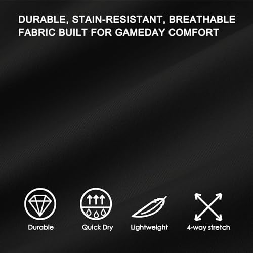 Willit سروال ركوب الخيل للفتيات من ويليت - ضيق للأطفال - بنطلون فروسية مع رقعة على الركبة - ضيق للمدرسة للشباب - جيوب بسحاب - أسود M - Image 5