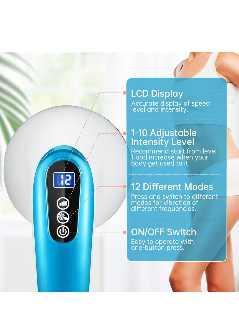 SYOSI - Body Sculpting Machine, Professional Handheld Body Sculpting Massager, Cordless Cellulite Remover Massager For Belly Arms Legs Waist With 8 Replaceable Massage Heads And 1 Mesh Covers - Image 1