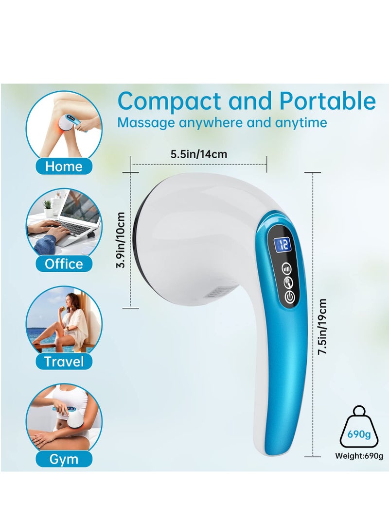SYOSI - Body Sculpting Machine, Professional Handheld Body Sculpting Massager, Cordless Cellulite Remover Massager For Belly Arms Legs Waist With 8 Replaceable Massage Heads And 1 Mesh Covers - Image 1