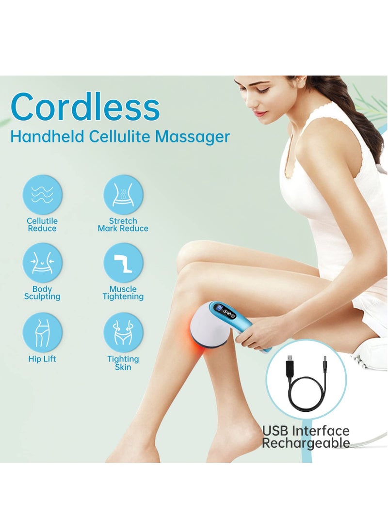 SYOSI - Body Sculpting Machine, Professional Handheld Body Sculpting Massager, Cordless Cellulite Remover Massager For Belly Arms Legs Waist With 8 Replaceable Massage Heads And 1 Mesh Covers - Image 1