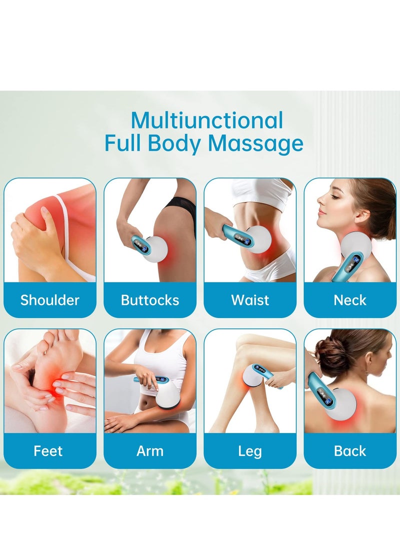 SYOSI - Body Sculpting Machine, Professional Handheld Body Sculpting Massager, Cordless Cellulite Remover Massager For Belly Arms Legs Waist With 8 Replaceable Massage Heads And 1 Mesh Covers - Image 1