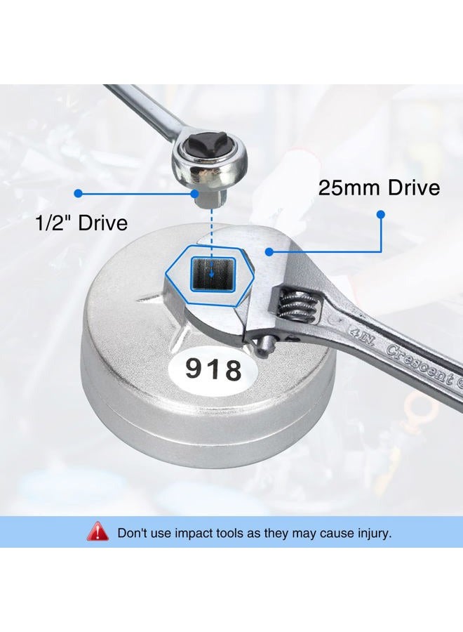 Tongze 74mm Oil Filter Wrench: 15 Flutes Oil Filter Removal Tool Compatible with AC Delco PF63/PF64 Oil Filter for Chevy Silverado 4.3L Equinox 1.5L - Image 5