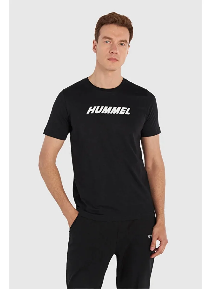 هامل Men's T-Shirt Black 911947-2001 Hmlelemental Logo Cotton Tee