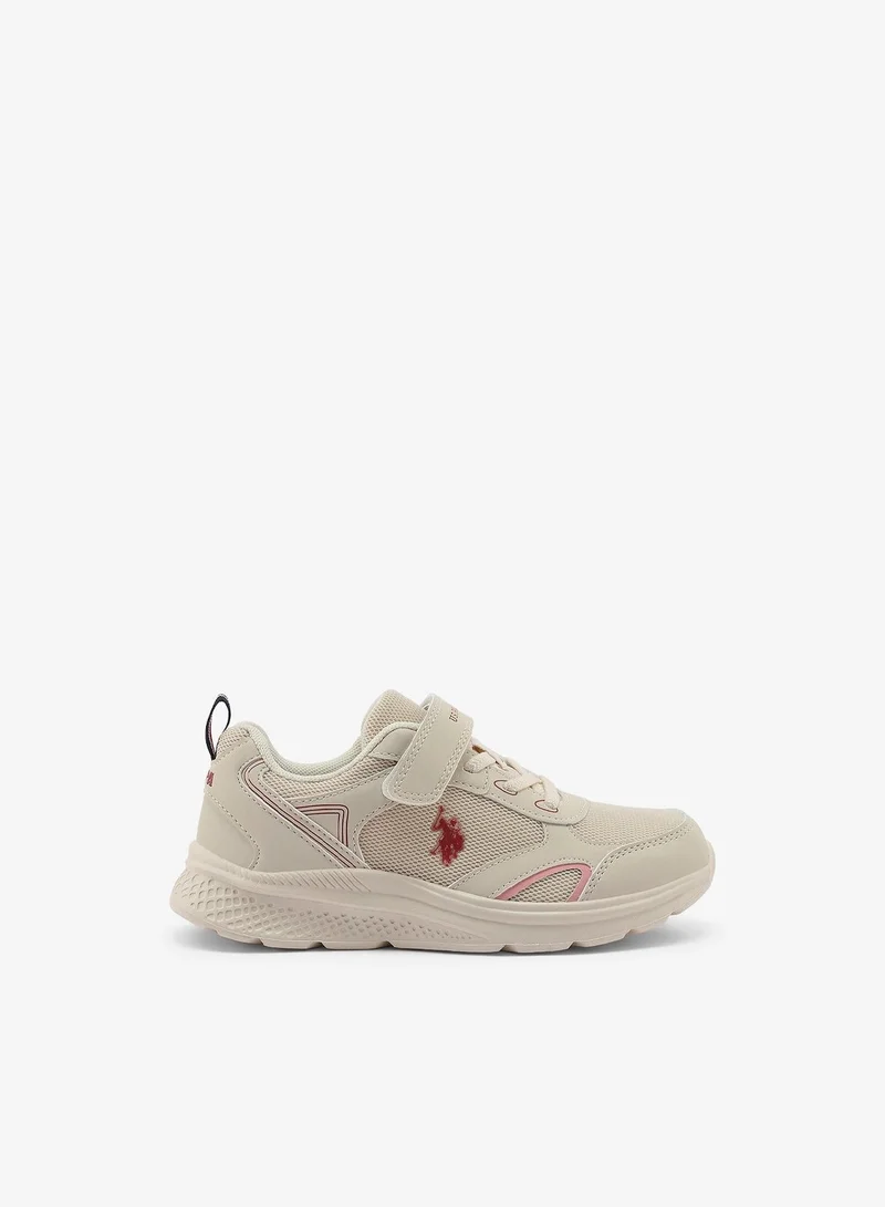 U.S. Polo Assn. beige Kids Beige Low-Top Casual Sneakers with Velcro Strap - Sleek Everyday Style and Comfort for Effortless Wear for Men | Best Price UAE