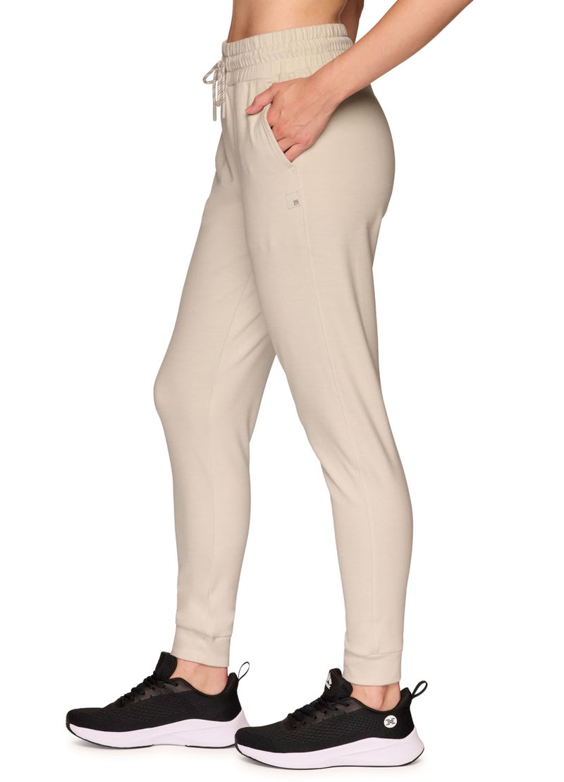Avalanche Women's Lightweight Soft Jogger Sweatpants with Pockets Striated Bone XS - Image 5