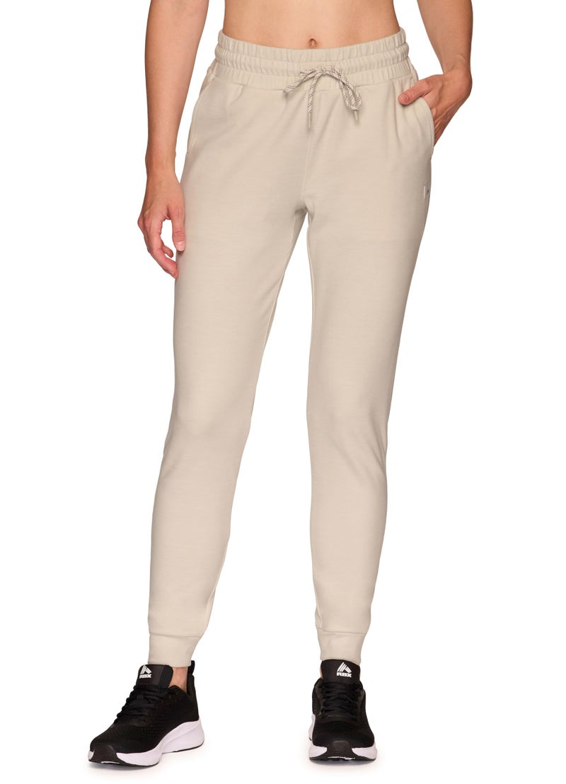 Avalanche Women's Lightweight Soft Jogger Sweatpants with Pockets Striated Bone XS - Image 1