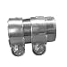BDZMC 2 Inch Automotive Exhaust Clamp Stainless Steel Butt Joint Band Clamp Sleeve Coupler Universal Tube Connector Exhaust Clamp for Mufflers Tubes - Image 2
