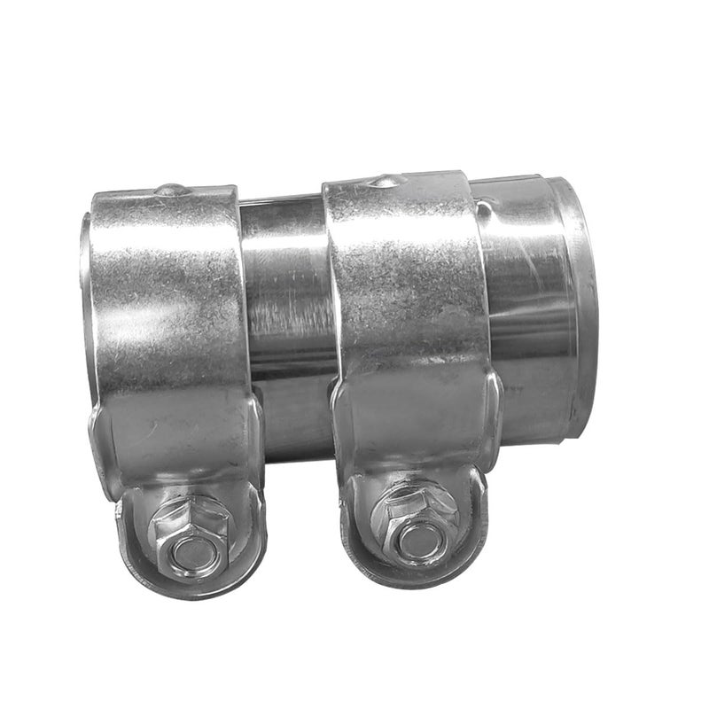 BDZMC 2 Inch Automotive Exhaust Clamp Stainless Steel Butt Joint Band Clamp Sleeve Coupler Universal Tube Connector Exhaust Clamp for Mufflers Tubes - Image 3
