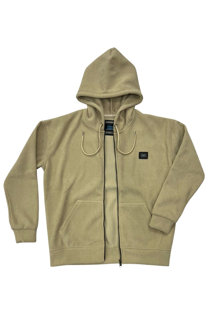 وايت رابيت هودي رجالي أساسي من وايت رابيت مبطن بفرو داخلي بسحاب كامل - Image 4