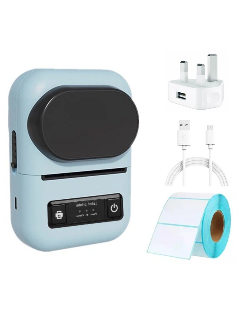 DIGI CORE Inkless Label Maker Machine Portable Printer Label Maker Portable Bluetooth Thermal Label Printer For Barcode Name Address Compatible With Android iOS And Windows System With 1 Label Roll And Charger - Image 1