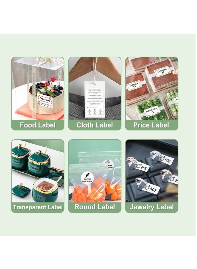 DIGI CORE Inkless Label Maker Machine Portable Printer Label Maker Portable Bluetooth Thermal Label Printer For Barcode Name Address Compatible With Android iOS And Windows System With 1 Label Roll And Charger - Image 5