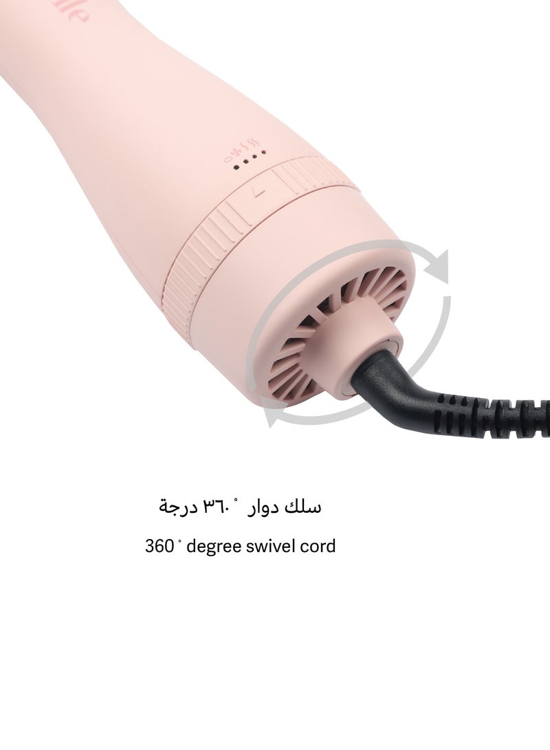 لابيل برش فرشاة تصفيف الشعر, وردي