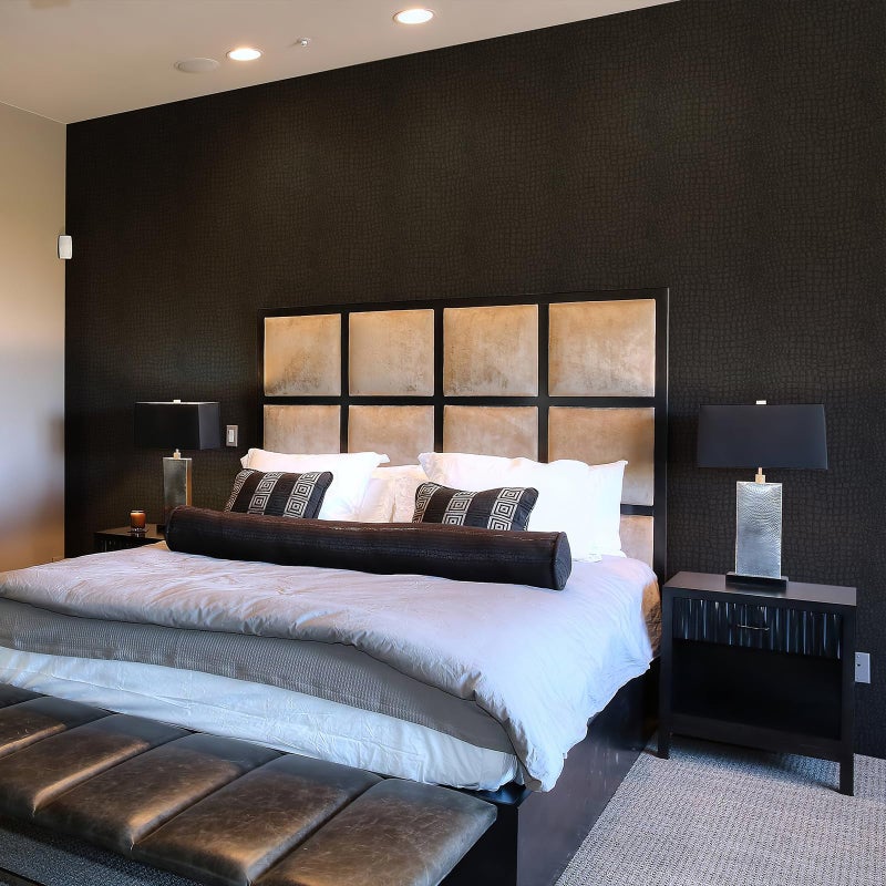 Zeeko Black Peel and Stick Wallpaper 17.3" x 118" Removable Crocodile Wallpaper Embossed Contact Paper Textured Wall Paper for Cabinet Bedroom Bathroom - Image 4