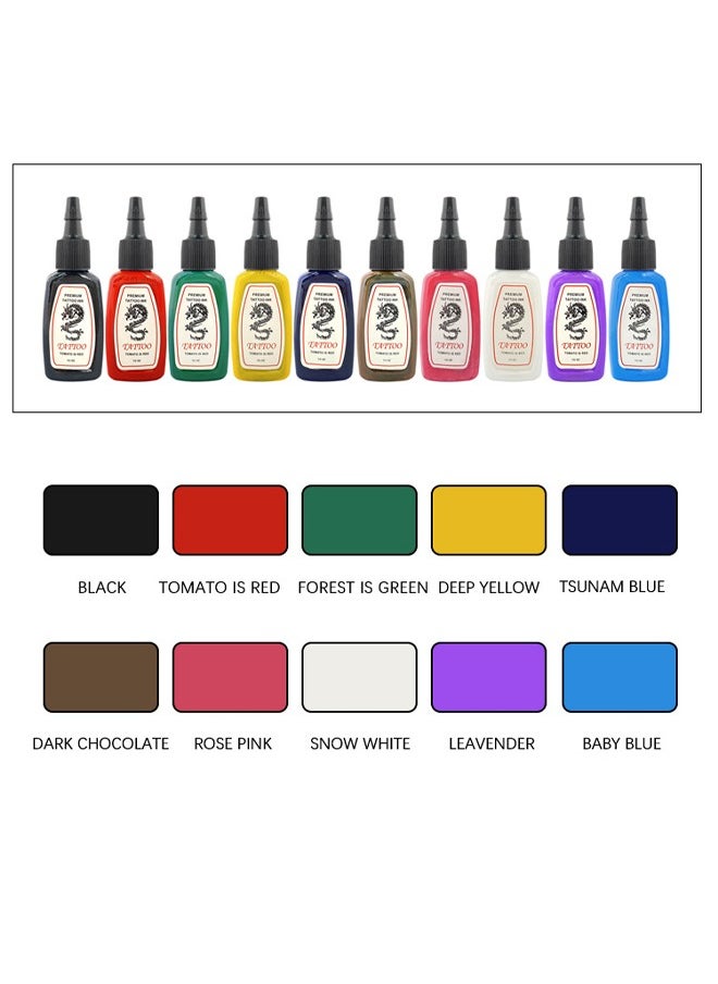 Occuwzz Tattoo pigments (10 colors) Tattoo pigments Tattoo practice Tattoo pigments set  - Image 4
