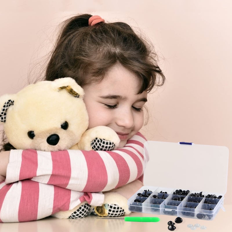 Yexixsr 566PCS Safety Eyes and Noses for Amigurumi, Stuffed Crochet Eyes with Washers, Craft Doll Eyes and Nose for Teddy Bear, Crochet Toy, Stuffed Doll and Plush Animal (Various Sizes) - Image 2